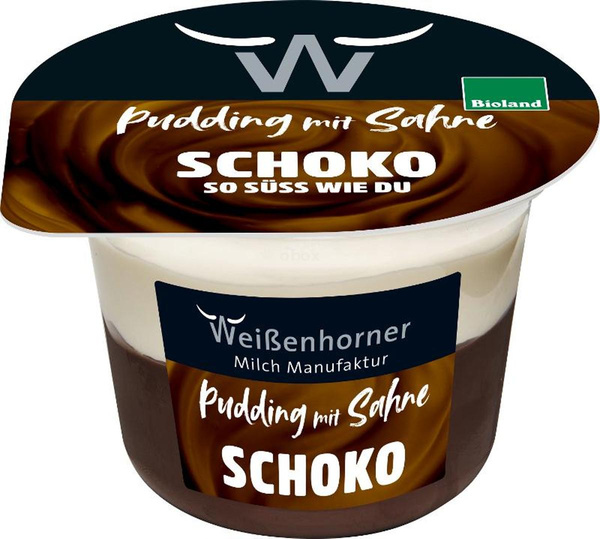Produktfoto zu Schoko-Pudding mit Sahne