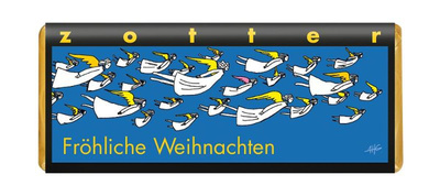 Produktfoto zu Zotter "Fröhliche Weihnachten" - Gewürzmarzipan auf Zimtnougat