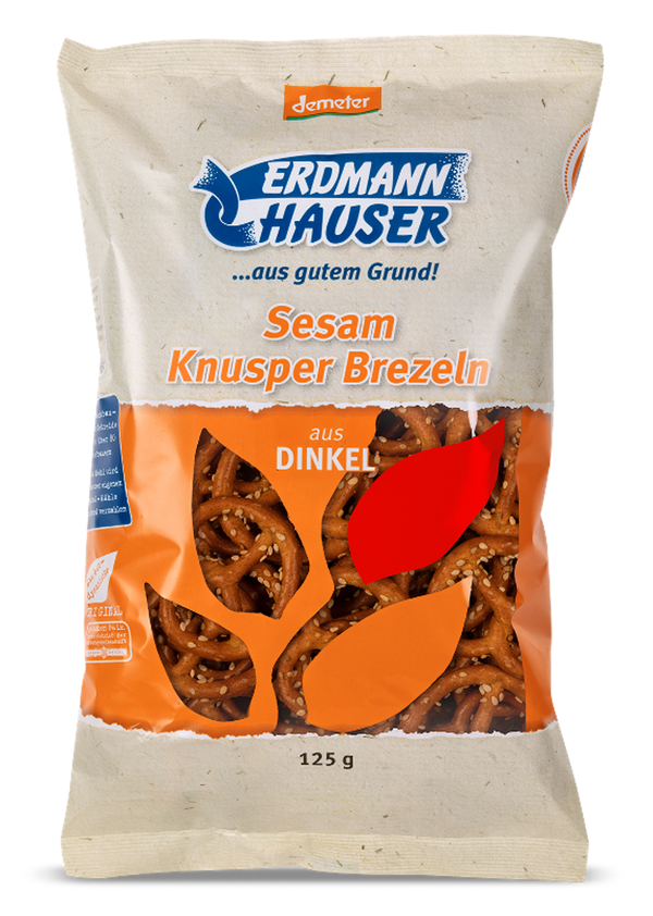 Produktfoto zu Dinkel-Knusperbrezel mit Sesam