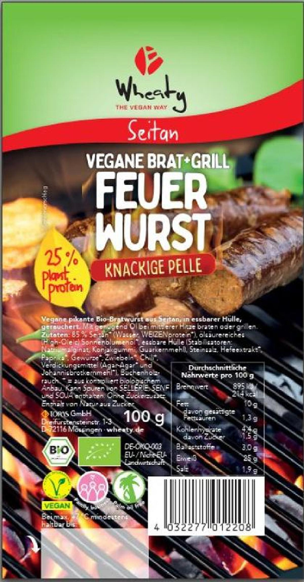 Produktfoto zu Wheaty Brat+Grill Feuerwurst