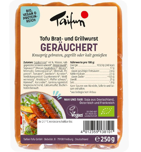 Produktfoto zu Räucherknacker (Veggie-Bratwurst)
