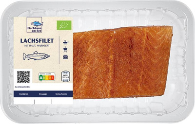 Produktfoto zu Lachsfilet mit Haut, mariniert