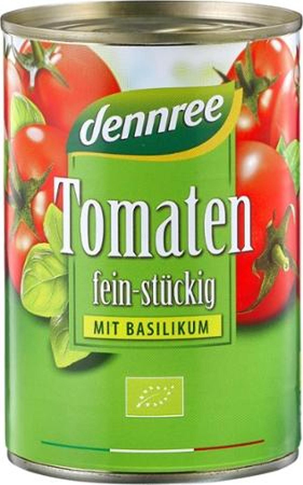 Produktfoto zu Tomaten fein-stückig mit Basil
