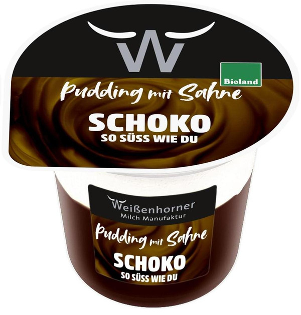 Produktfoto zu Schoko-Pudding mit Sahne