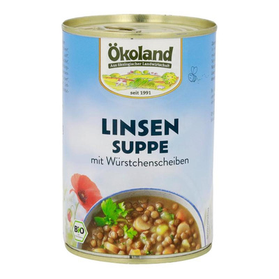 Produktfoto zu Linsensuppe mit Würstchenscheiben
