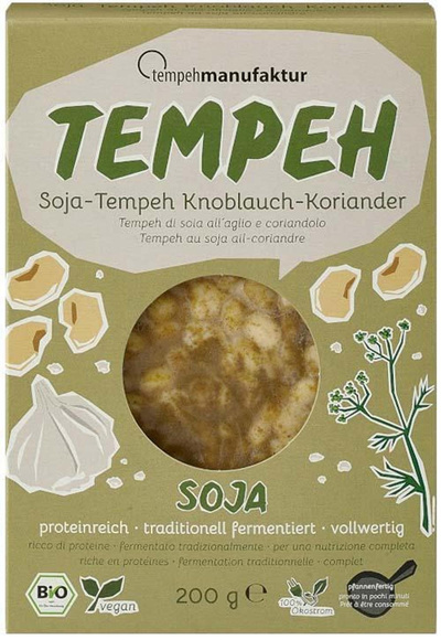 Produktfoto zu Soja-Tempeh Knoblauch-Koriander