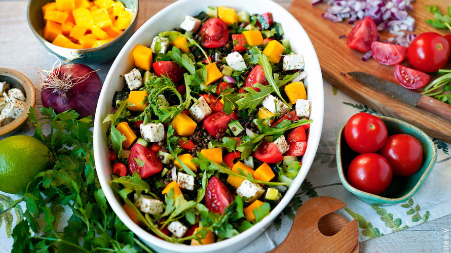 Rezeptbild für Sommerlicher Linsensalat