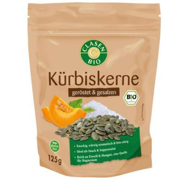 Produktfoto zu Kürbiskerne geröstet & gesalzen CLASEN Bio