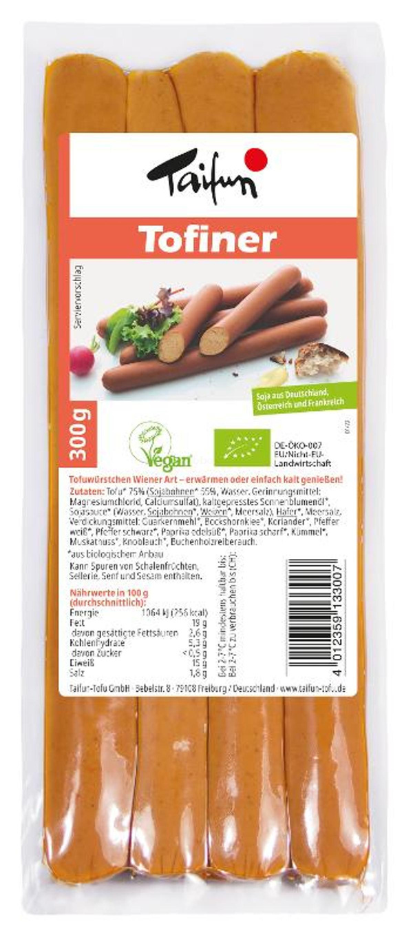 Produktfoto zu Tofu-Wiener Tofiner