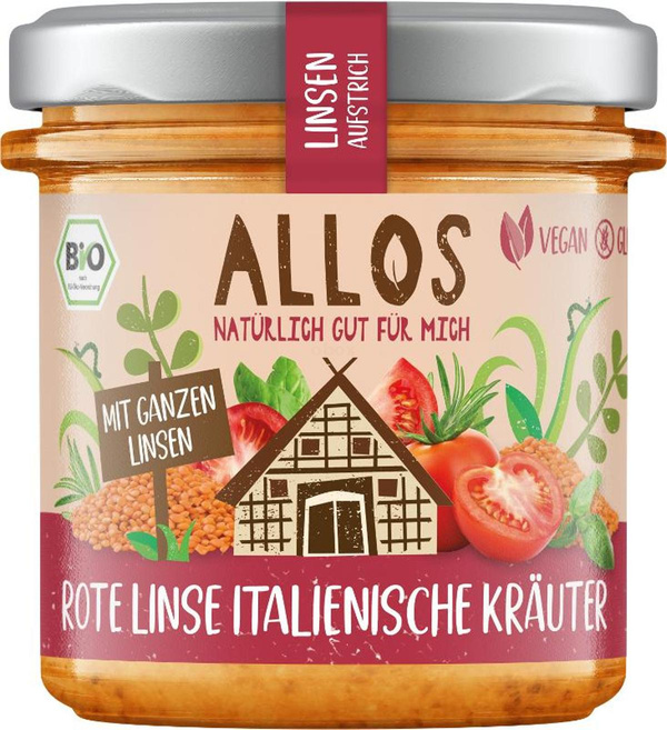 Produktfoto zu Linsen Aufstrich rote Linse italienische Kräuter