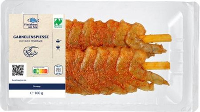 Produktfoto zu Garnelenspiess mariniert