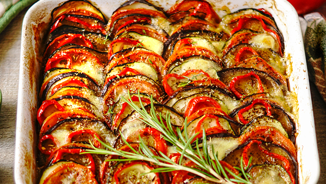 Rezeptbild für Ratatouille-Gemüse mit Mozzarella