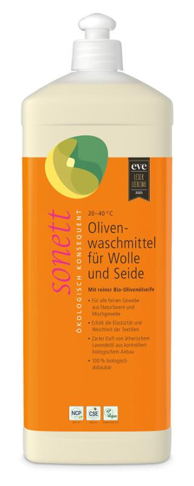 Produktfoto zu Oliven Waschmittel Wolle Seide