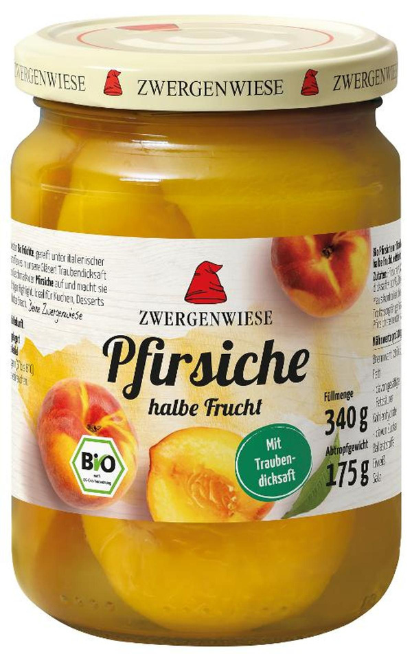 Produktfoto zu Pfirsiche im Glas, halbe Frucht