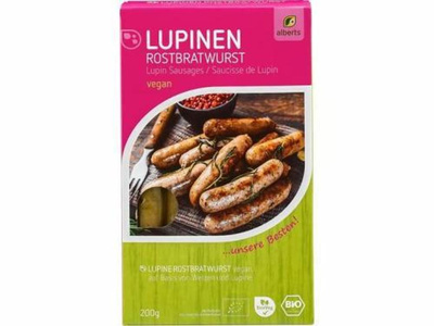 Produktfoto zu Lupinen Rostbratwürstchen vegan