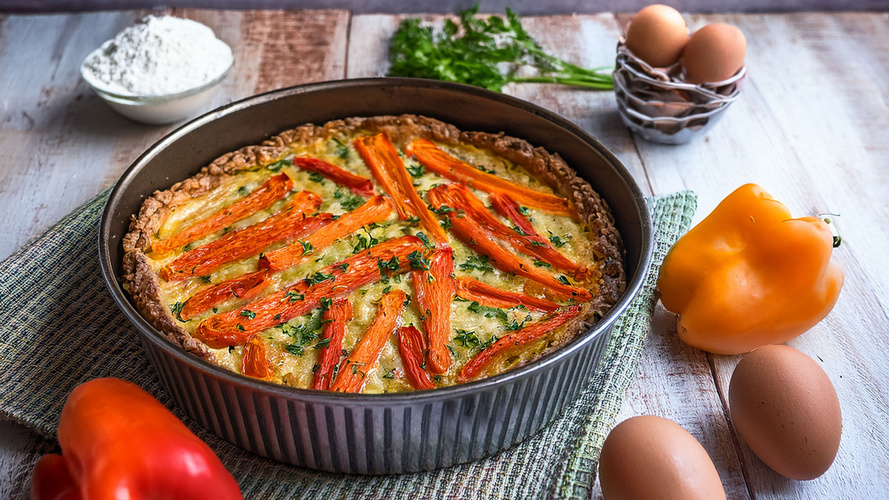Rezeptbild für Paprika-Möhren-Pie