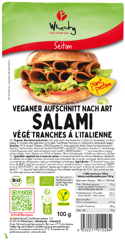 Produktfoto zu Veganer Aufschnitt Salami Art