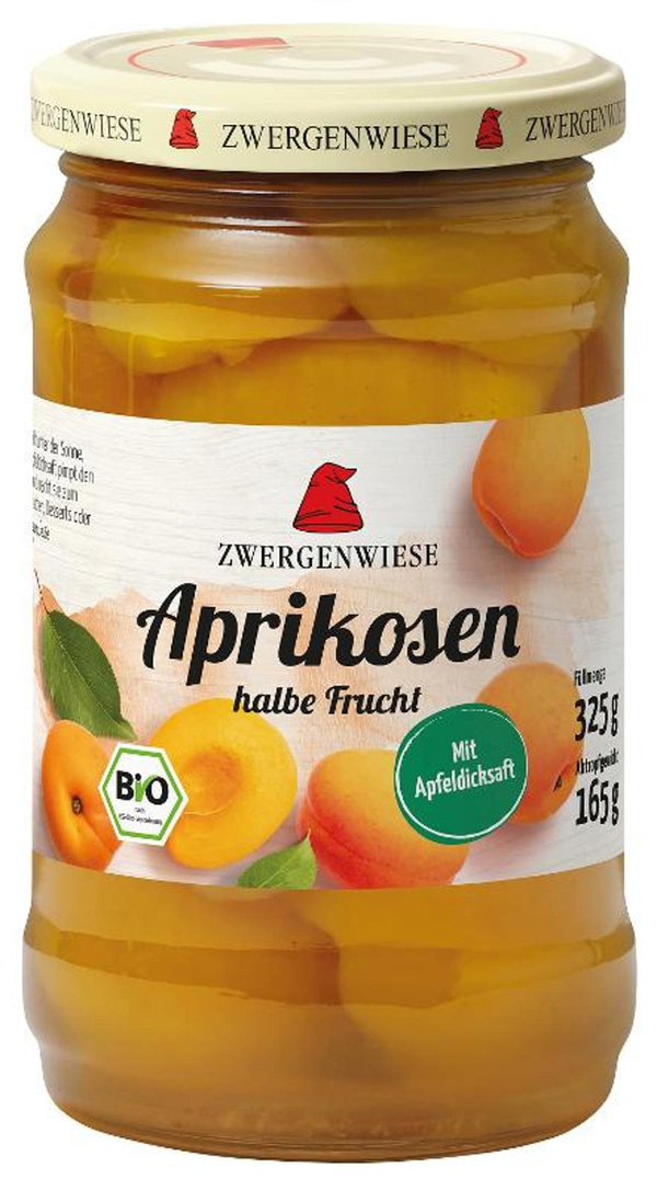Produktfoto zu Aprikosen im Glas, halbe Frucht