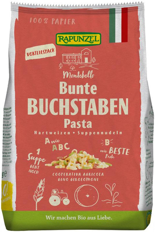 Produktfoto zu Buchstaben Suppennudeln Semola bunt