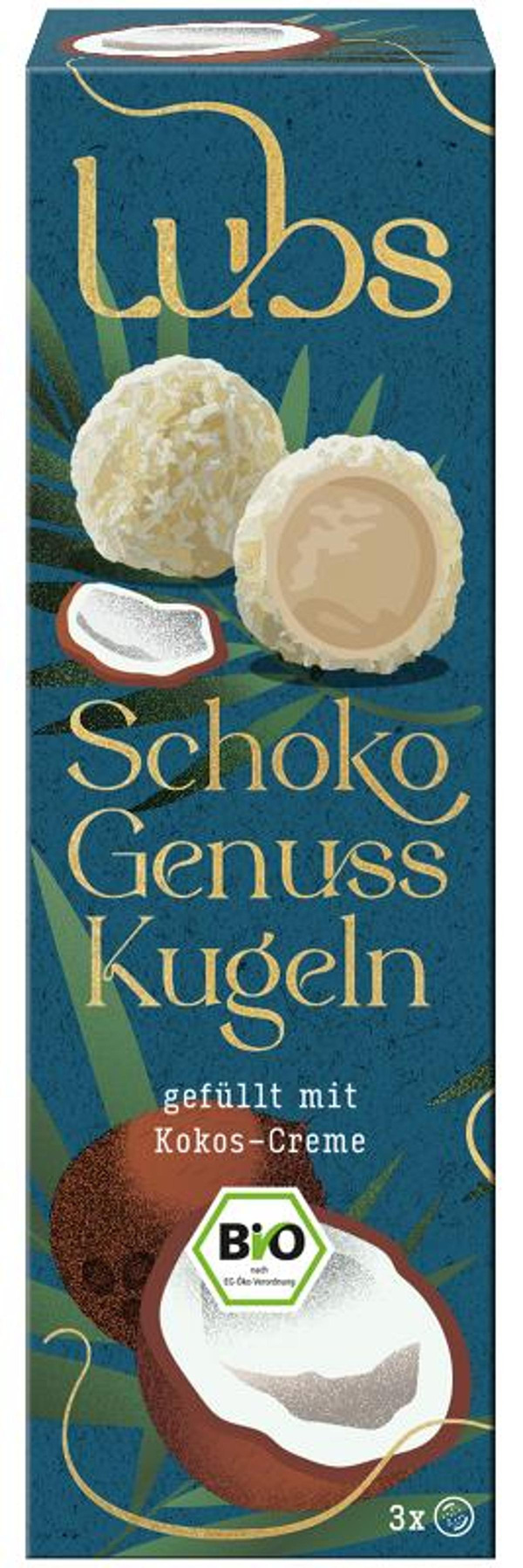 Produktfoto zu Schoko Genuss Kugeln mit Kokos