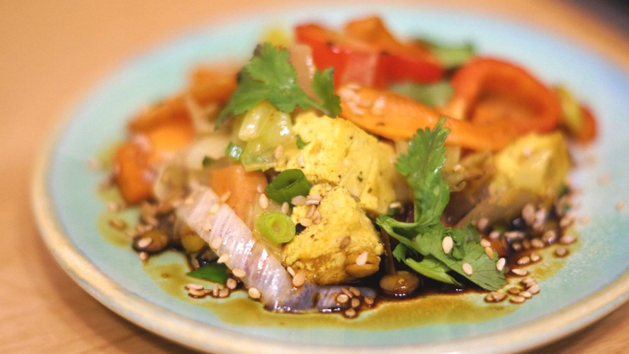 Rezeptbild für Linsen-Gemüsetopf nach thailändischer Art