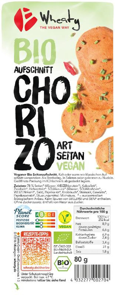 Produktfoto zu Vegane Slices Chorizo