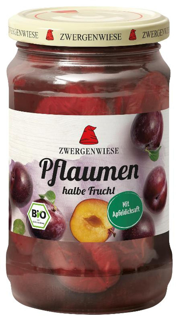 Produktfoto zu Pflaumen im Glas, halbe Frucht