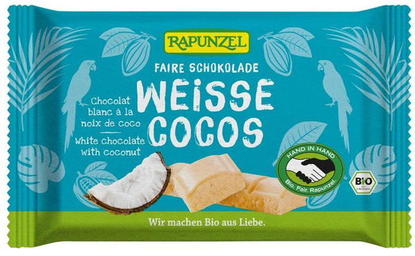 Produktfoto zu Weisse Schokolade Cocos