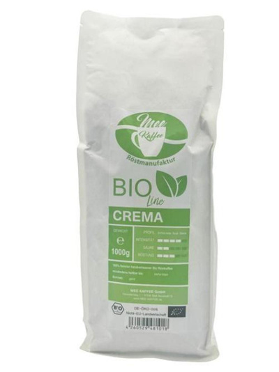 Produktfoto zu Bio Café Crema 1kg , ganze Bohne, 100% Arabica