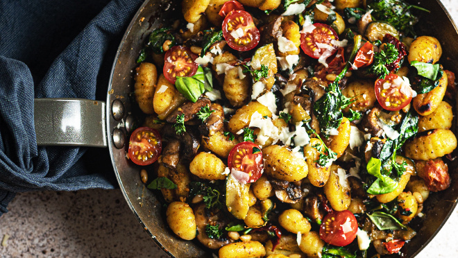 Rezeptbild für Bunte Gnocchi Pfanne