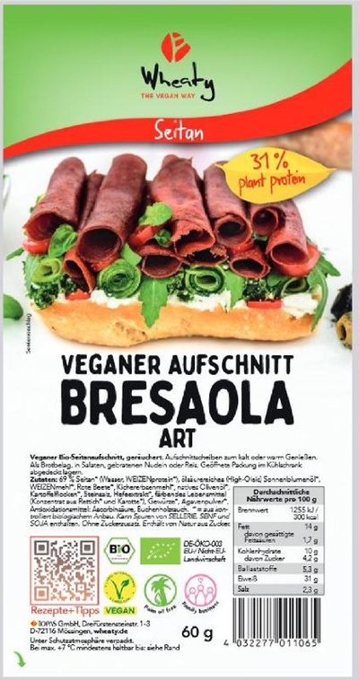 Produktfoto zu Wheaty Aufschnitt Bresaola Art