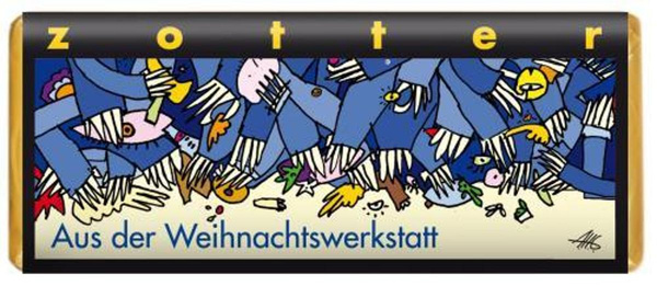 Produktfoto zu Zotter Aus der Weihnachtswerkstatt -  Französischer weißer Nougat